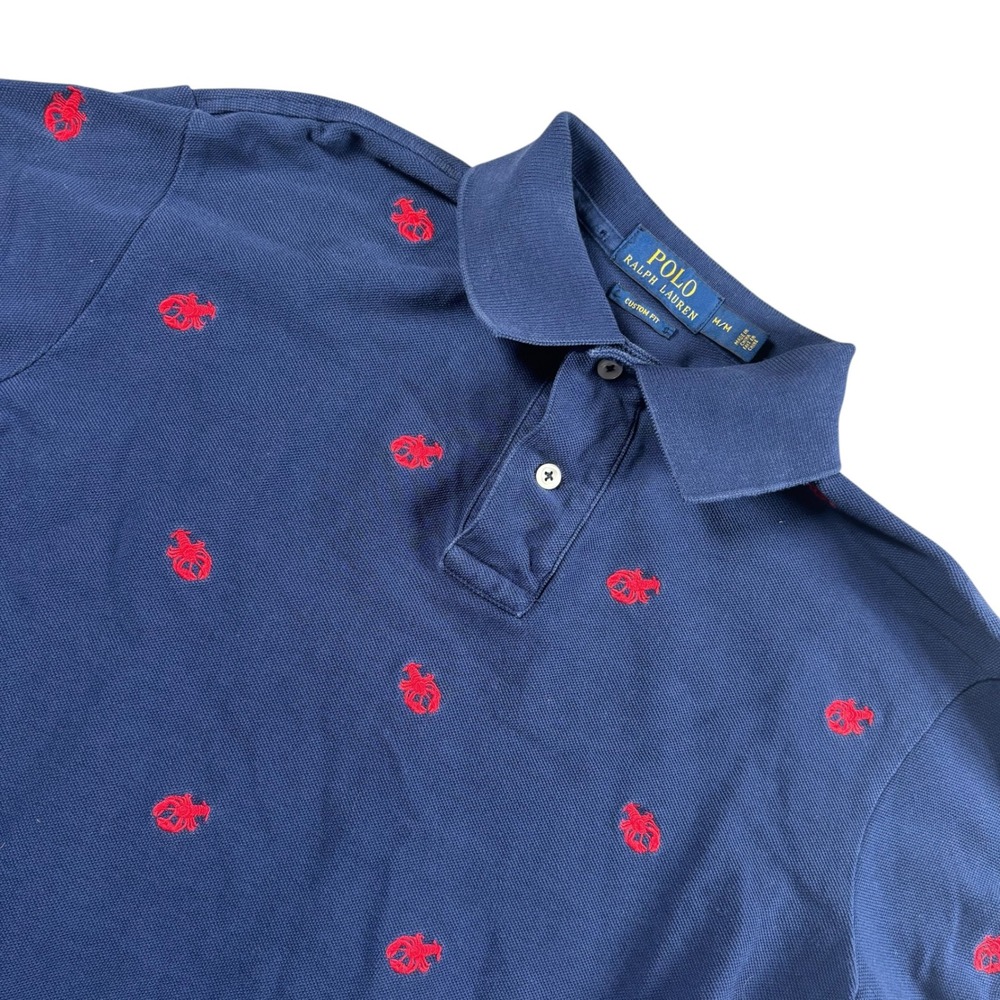 Polo Ralph Lauren Polo Mens M Blue Good Lobster old money preppy embroidered